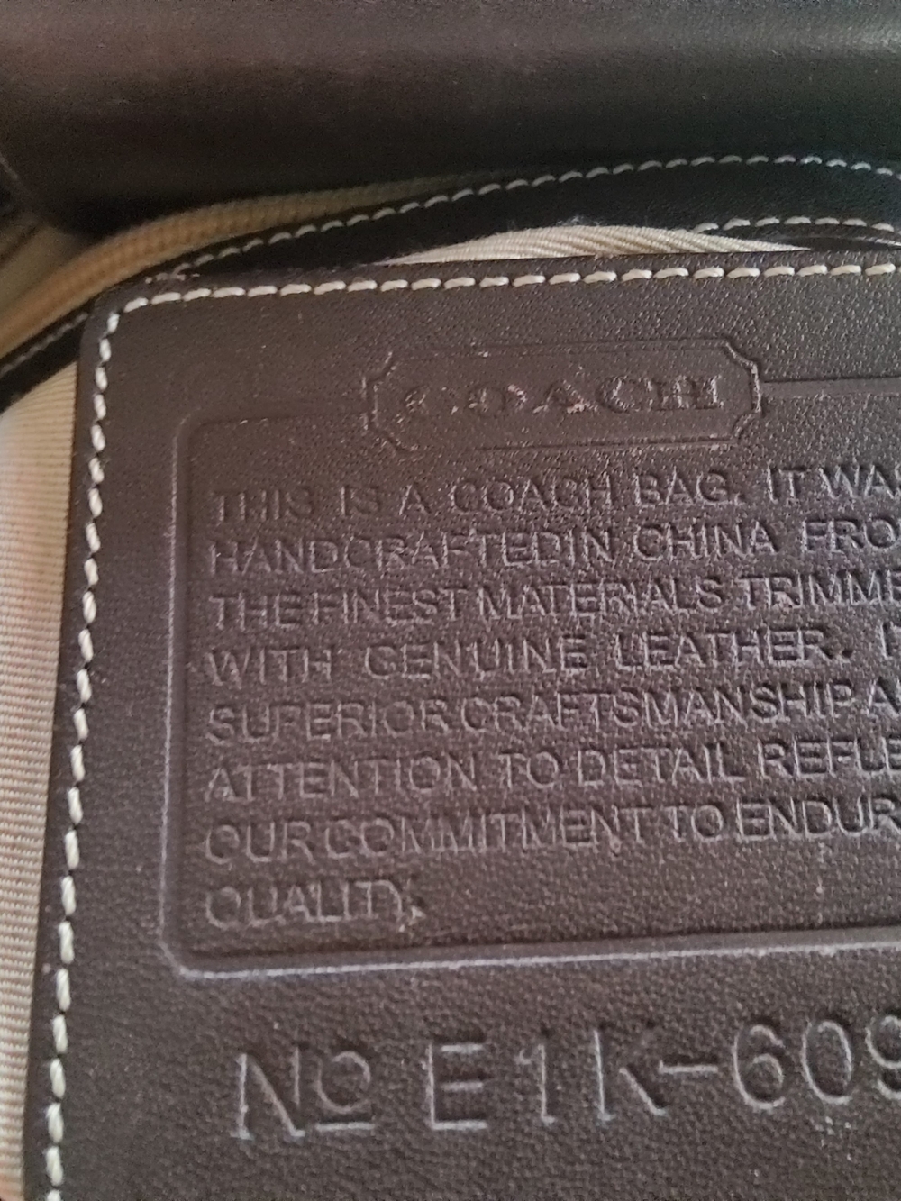 Coach Signature Series Tapestry and Leather EUC 6090 FLAW Sold as Is - Picture 2 of 16